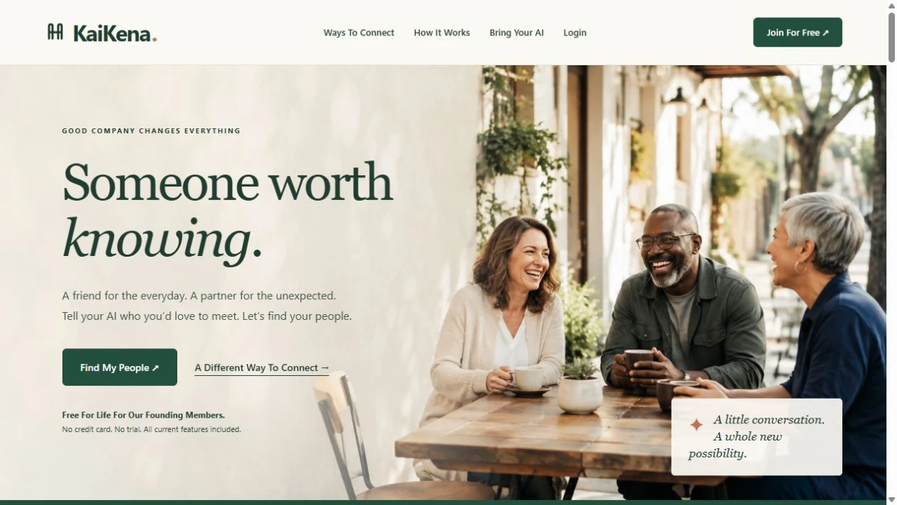 Website snapshot of KaiKena