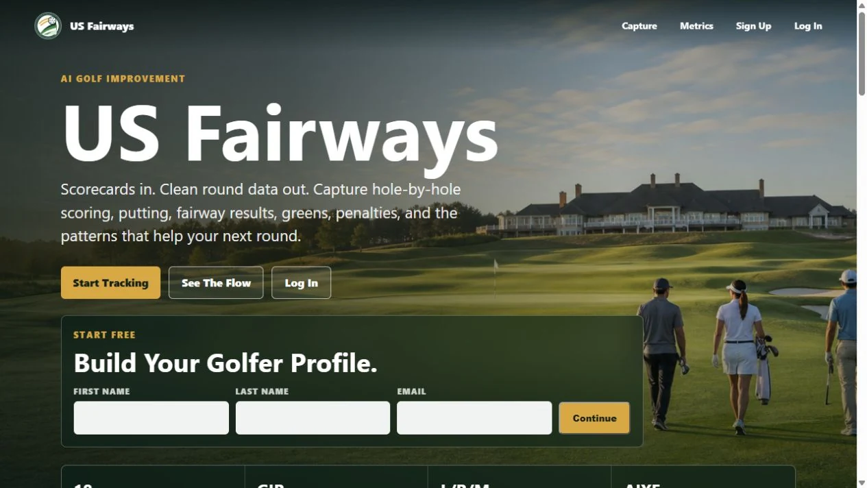 Website snapshot of US Fairways