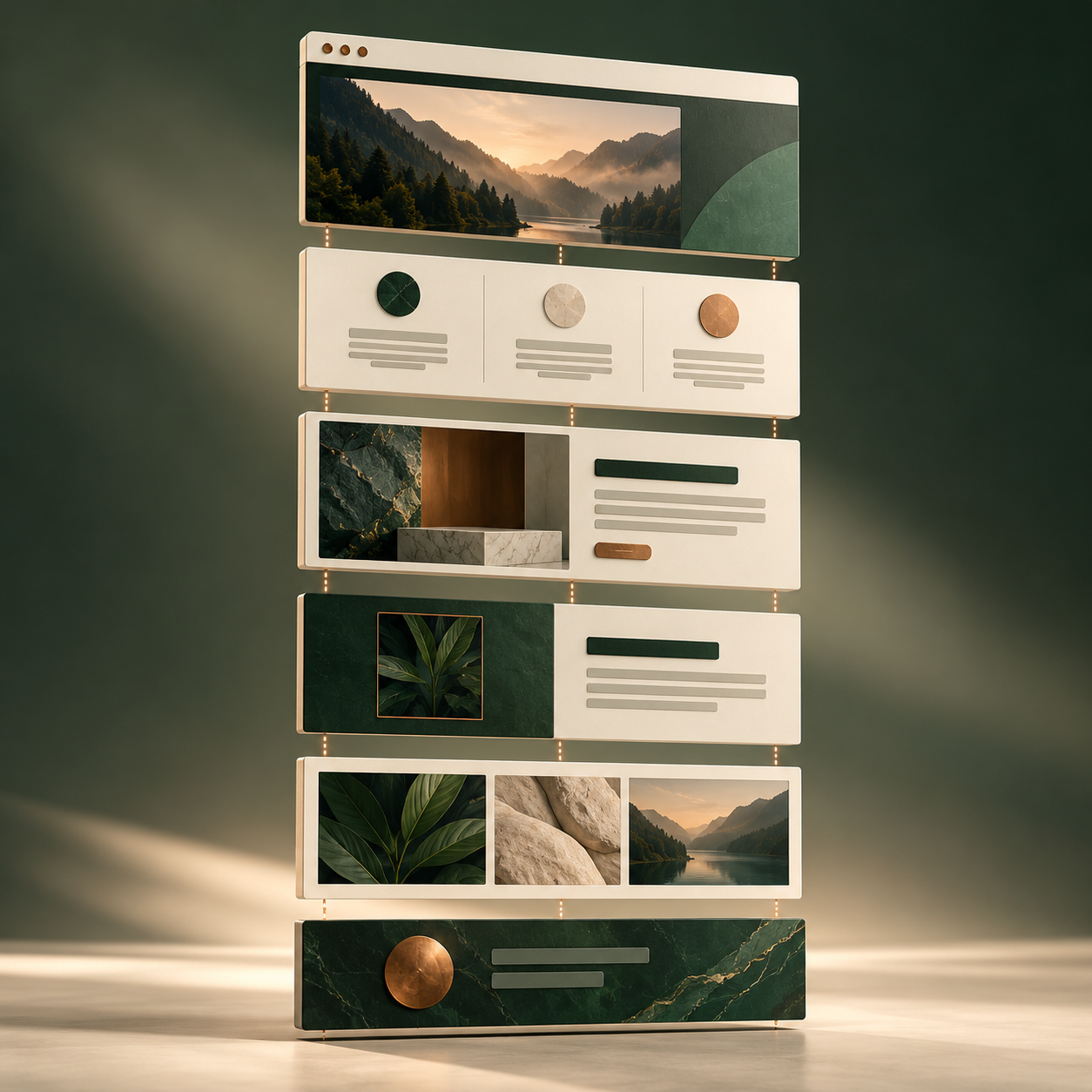 Illustration supporting Up to 4 sections per page