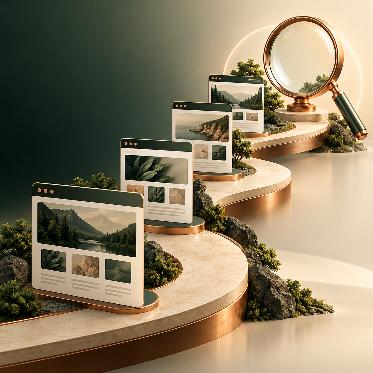 Illustration supporting Up to 7 dedicated SEO pages