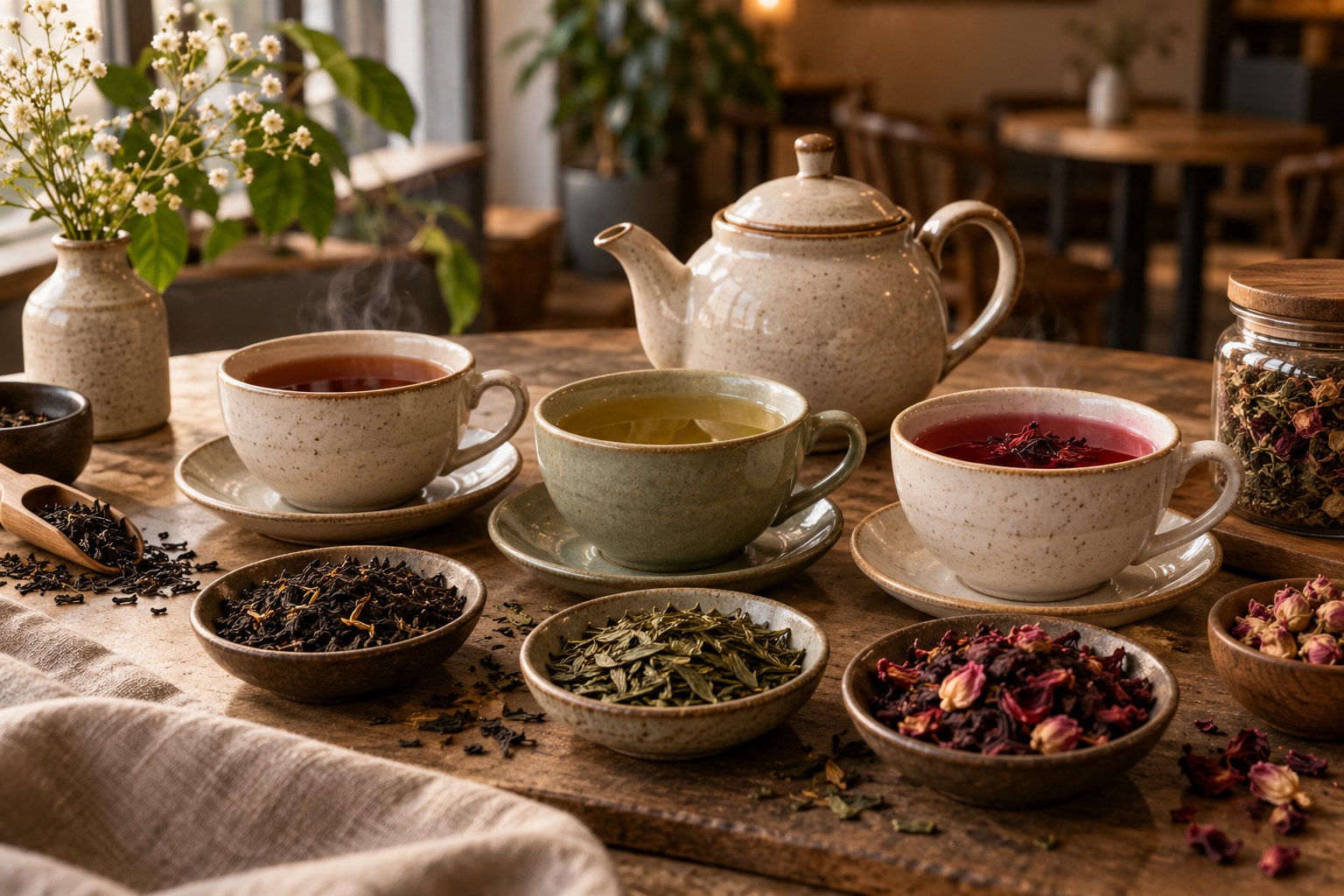 Hot Tea — illustrative café photography