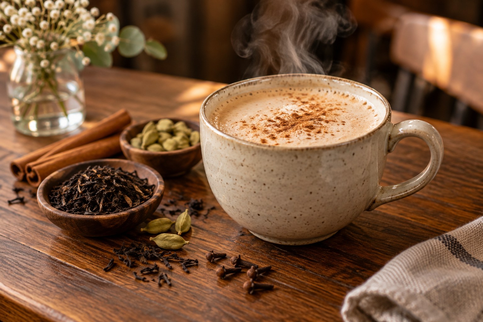 What Makes Chai Feel So Comforting — illustrative café photography
