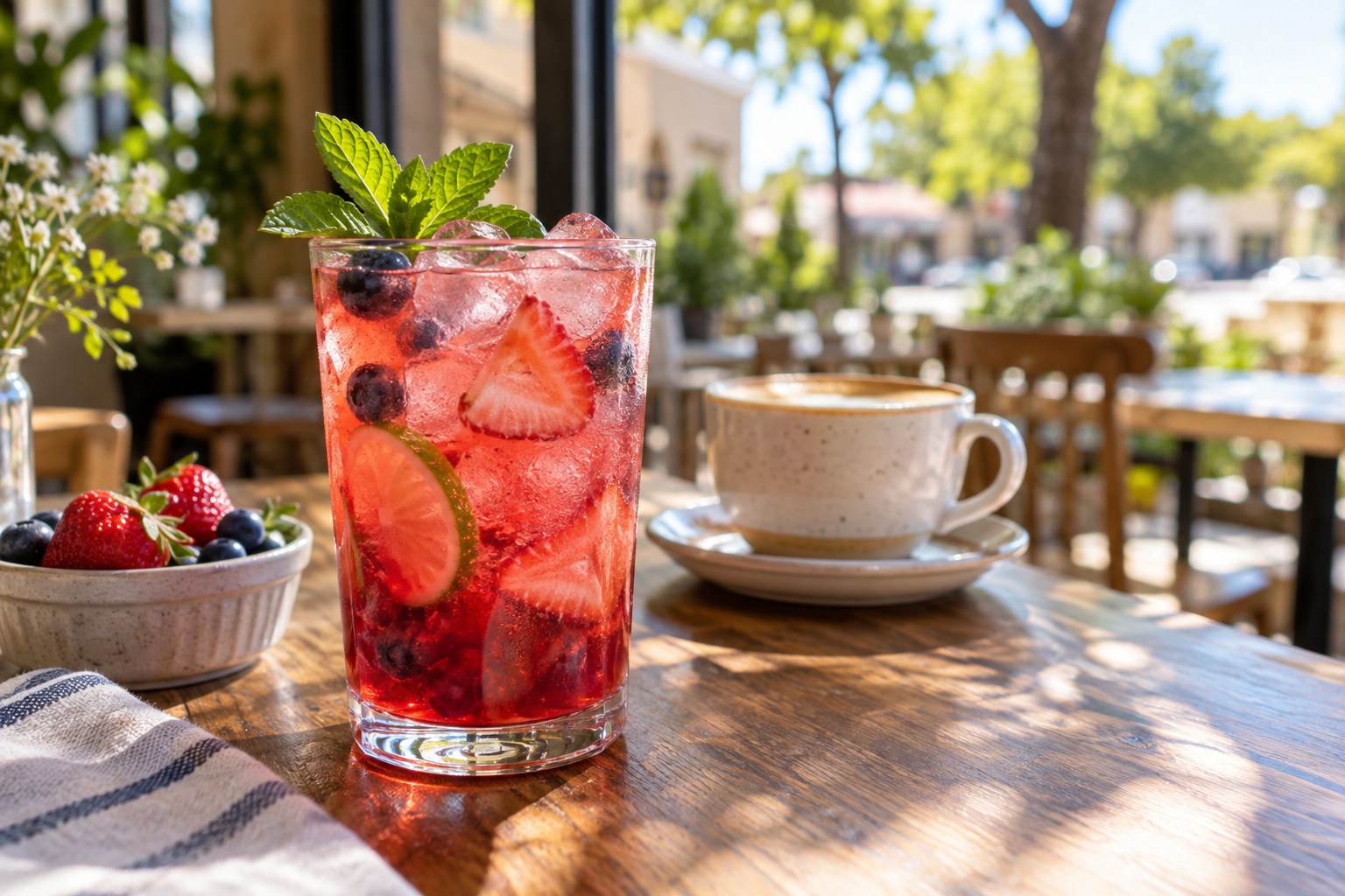 Fruit Refreshers — illustrative café photography