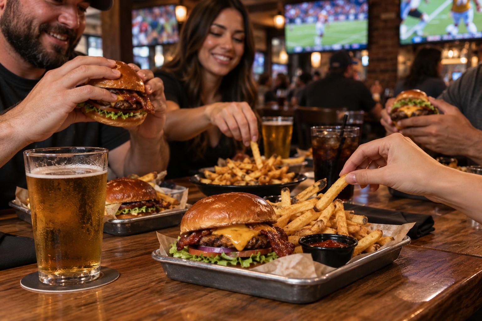 Why Burgers Fit Game Day at {{Business.BusinessName}}