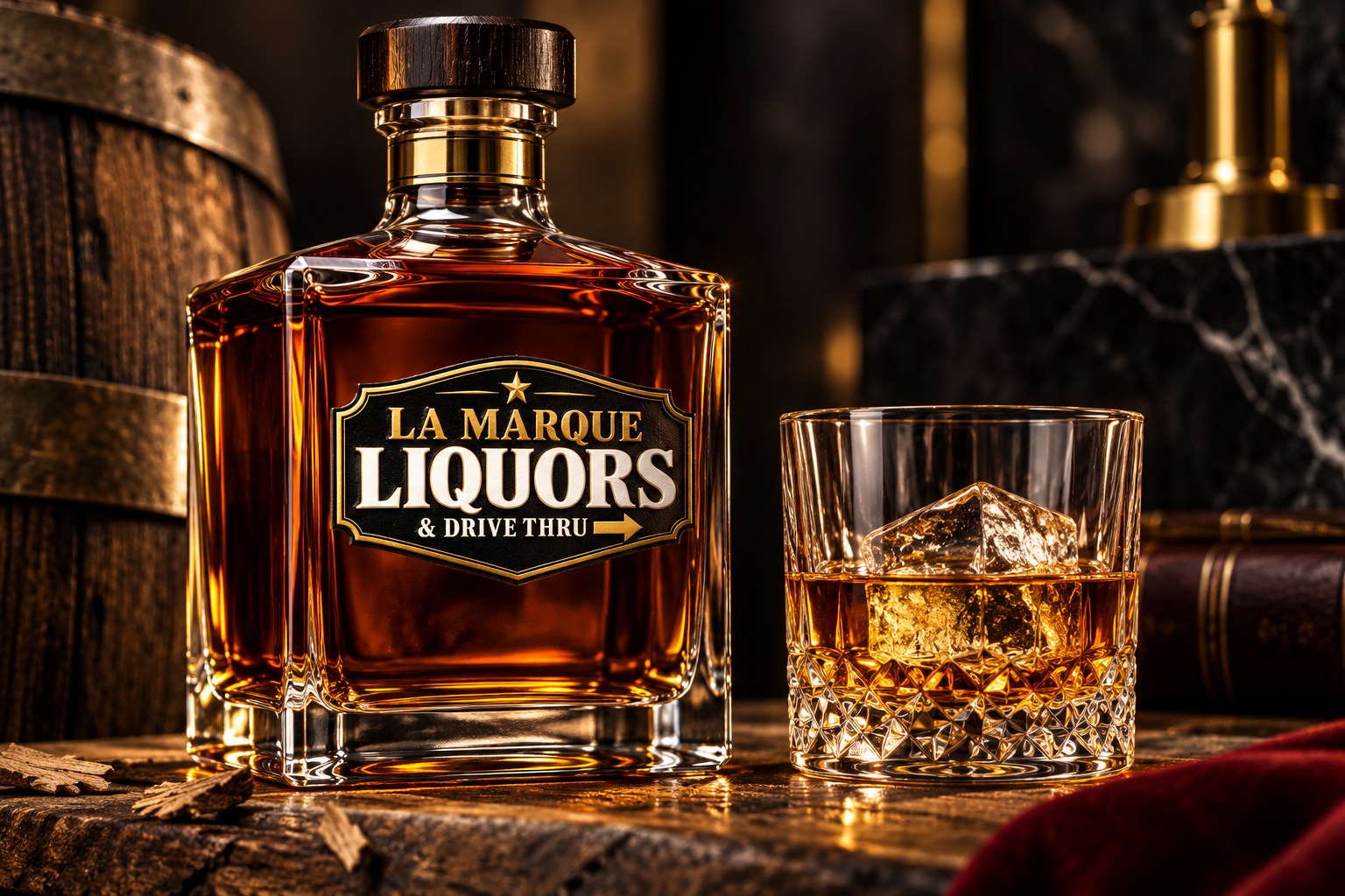 Whiskey & Bourbon — illustrative branded artwork